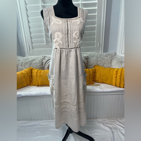 Vanilla Positano Dresses & Skirts - Vanilla Positano 100% Linen Dress- Size M